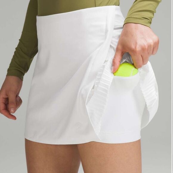 Lululemon Peek Pleat High-Rise Tennis Skirt - White Size 0 New With Tags - Picture 4 of 8